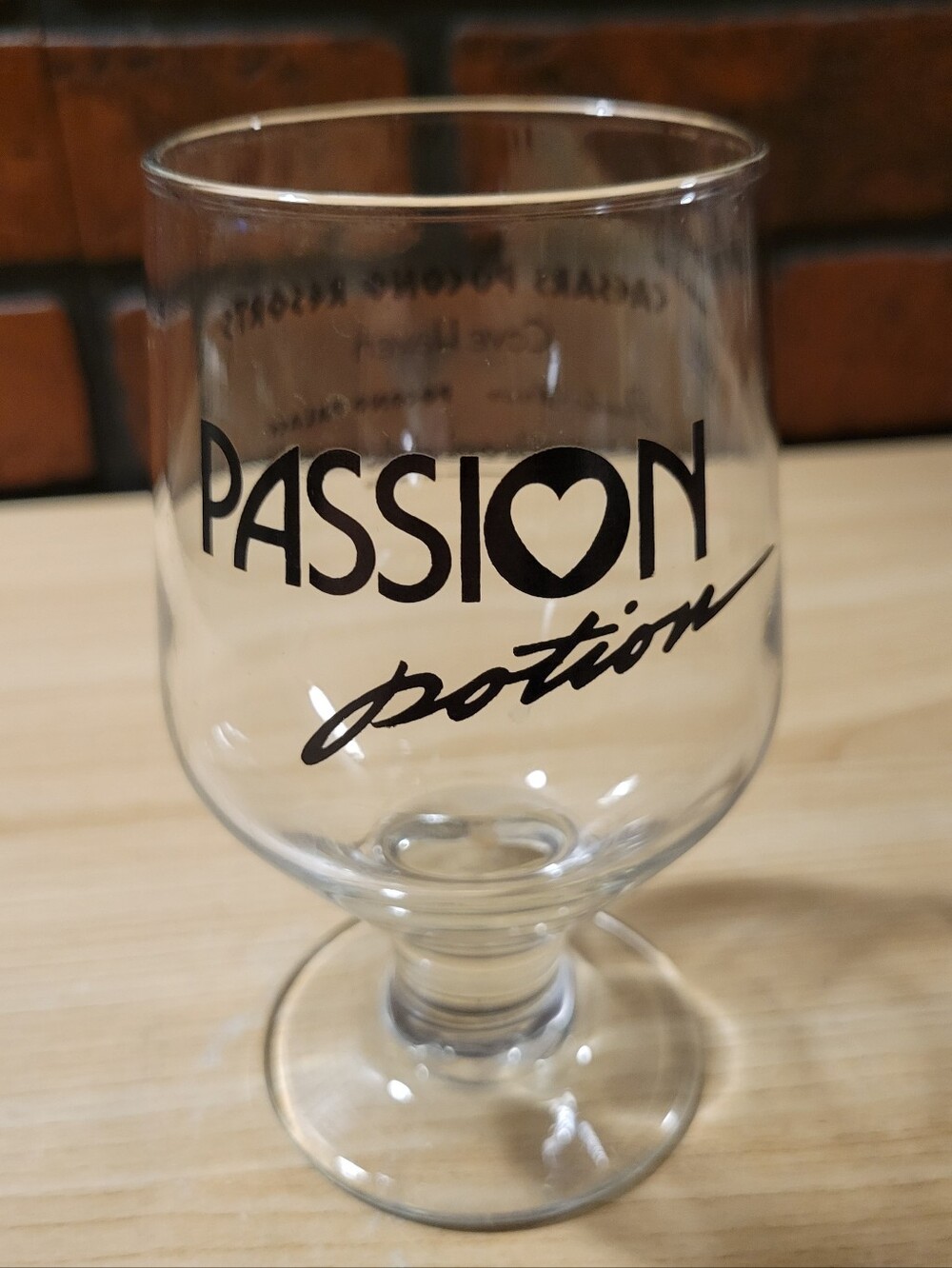 Vintage Caesars Pocono Resorts Passion Potion Footed Drinking Glass